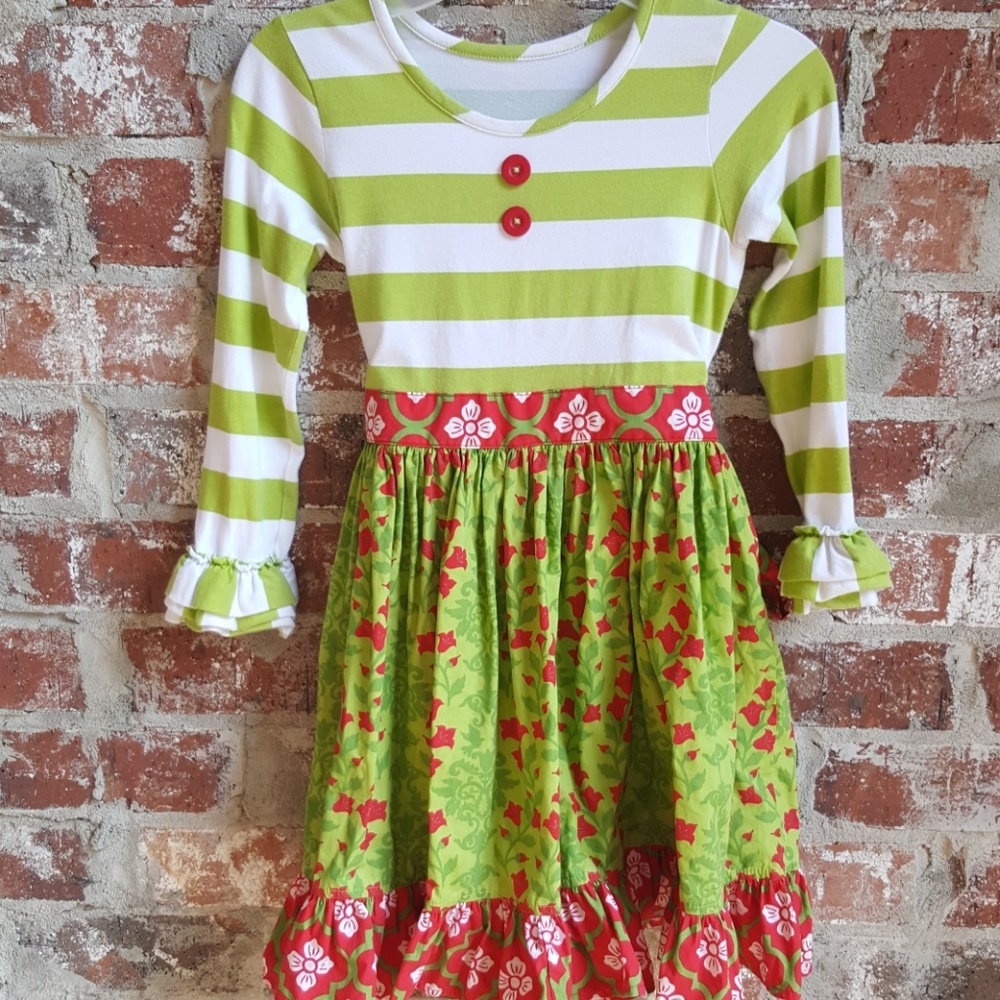 Eleanor Rose Christmas dress size 6 7 boutique